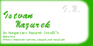 istvan mazurek business card